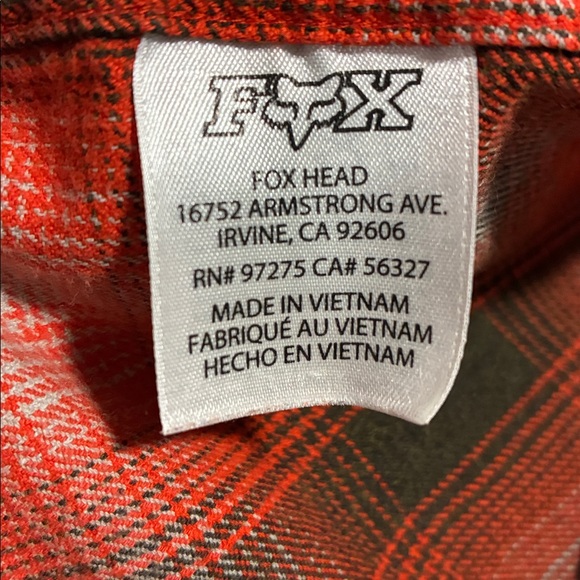 Fox Racing Men's Red and Black Checkered Shirt Jacket - Picture 5 of 10